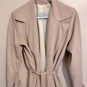 Vintage belted Trench Felt Coat
